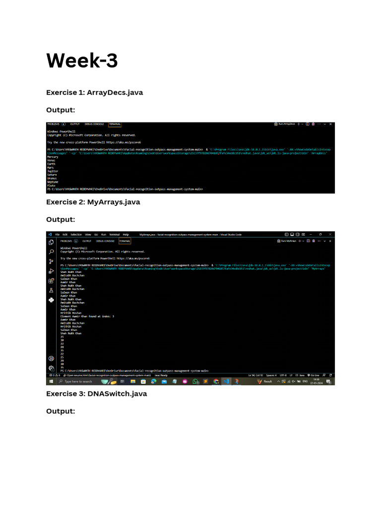 Week 3 Java Exercises Overview | PDF | Computers