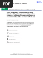 School Achievement of Pupils From The Lower Strata in Public Private Government-Dependent and Private Government-Independent Schools A Cross-Nationa