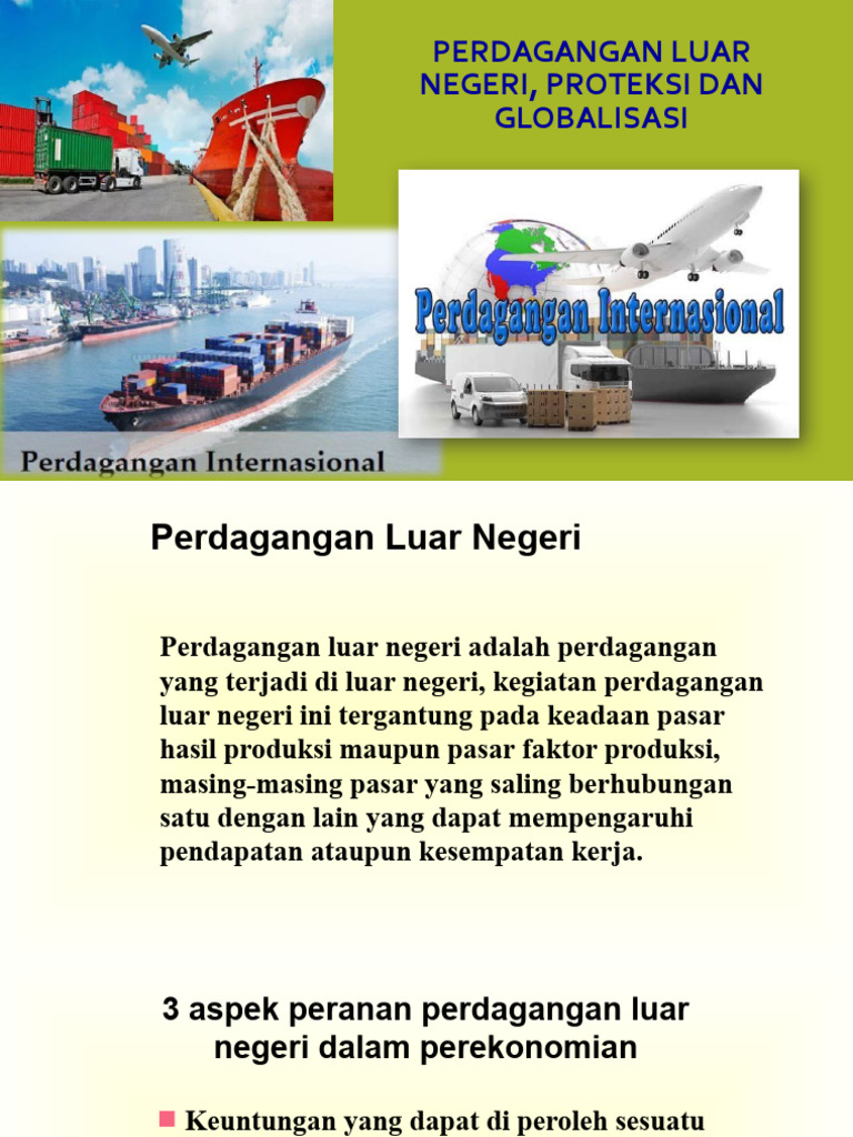 Perdagangan Luar Negeri Proteksi Dan | PDF | Politik