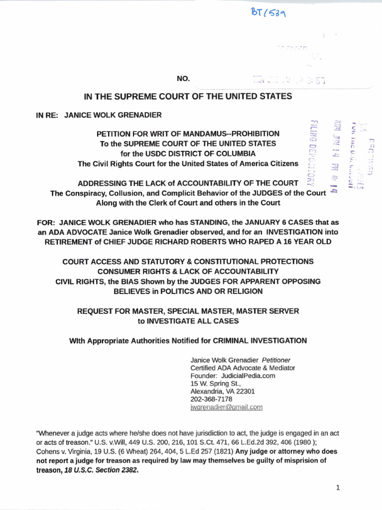 1 - SCOTUS Writ & Ex A - E 20240615 - 085015 | PDF