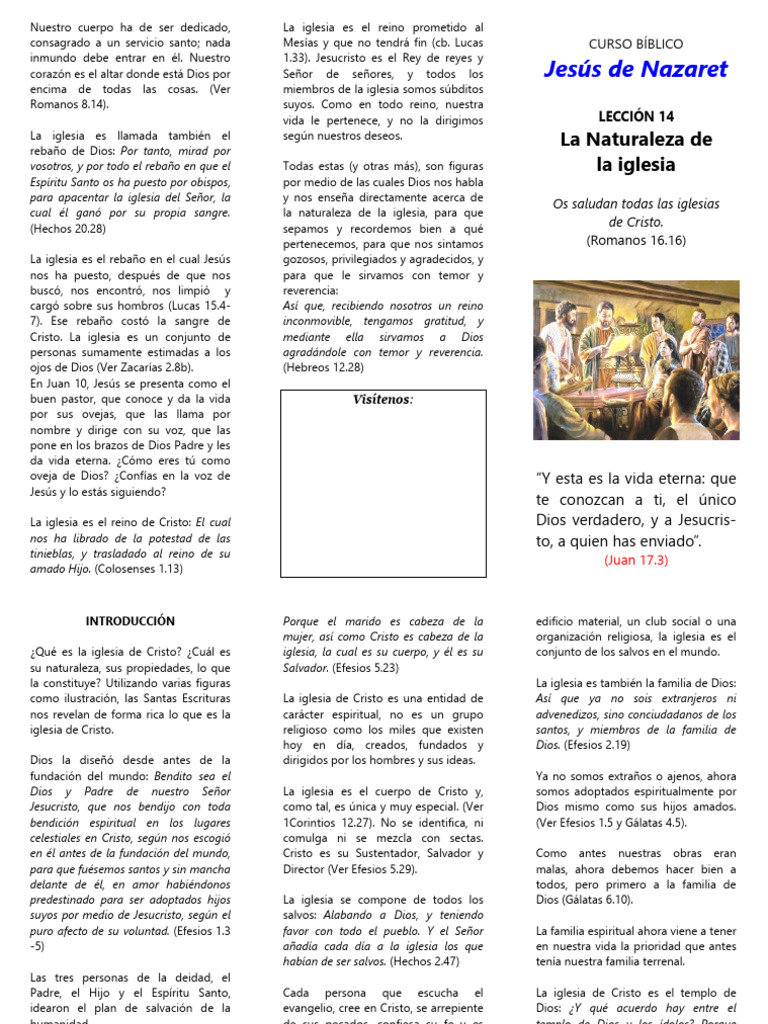 14 La Naturaleza de La Iglesia | PDF | Cristo (título) | Iglesia cristiana
