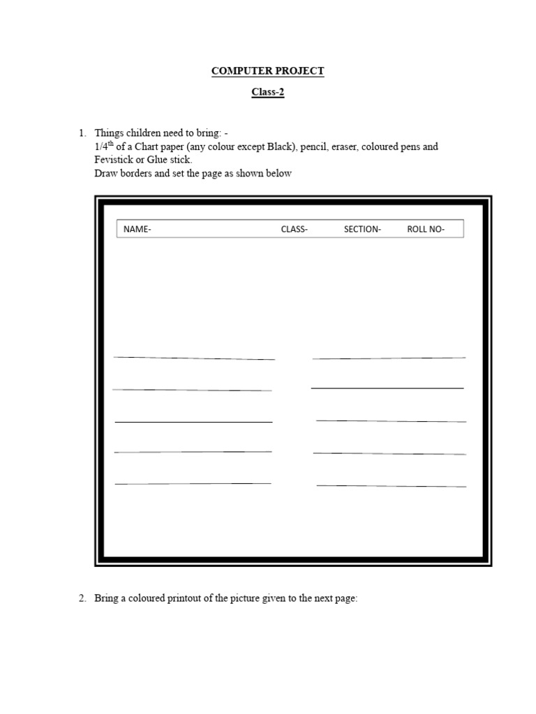 COMPUTER PROJECT class 2 (1) | PDF