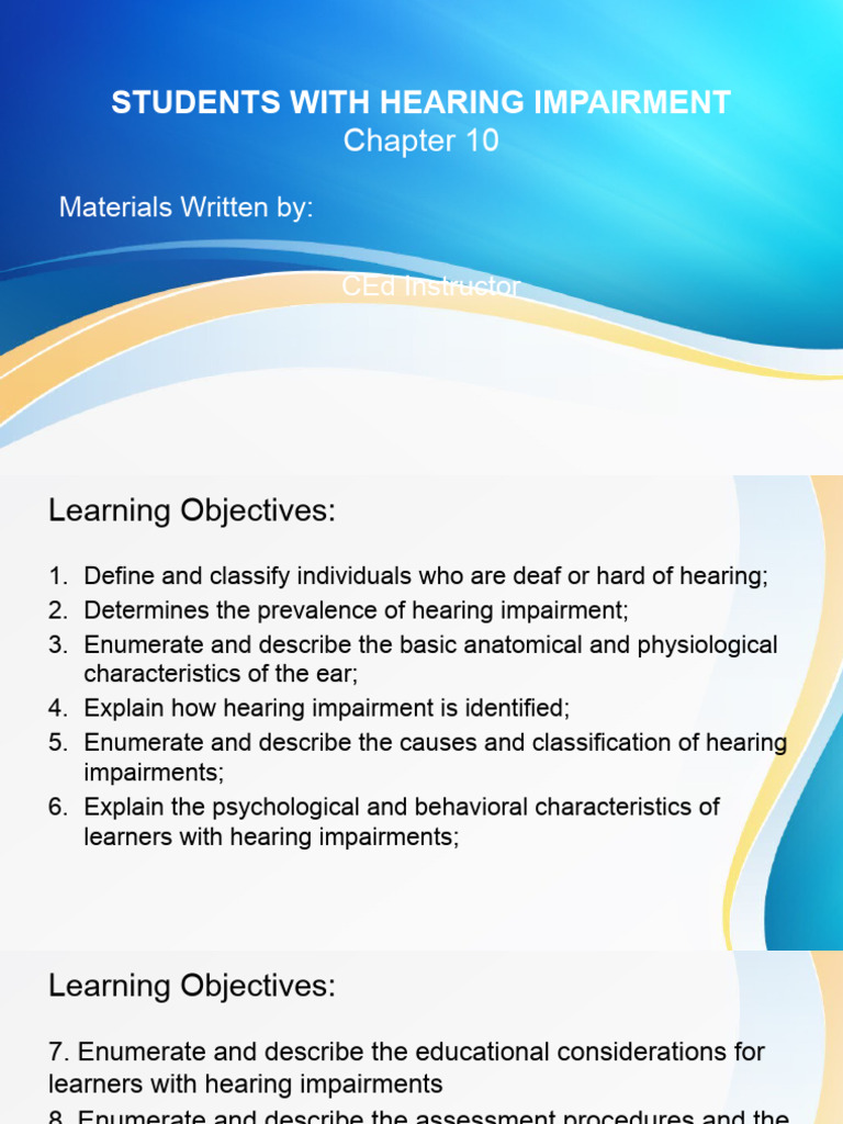 Understanding Hearing Impairment | PDF | Ear | Hearing Loss