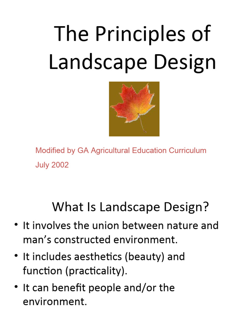 The Principles of Landscape Design - 015104 | PDF | Design