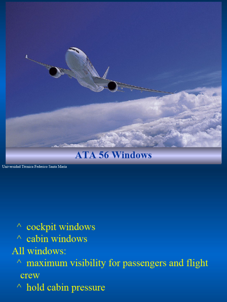 Aircraft Cockpit and Cabin Windows Guide | PDF | Fuselage | Cockpit