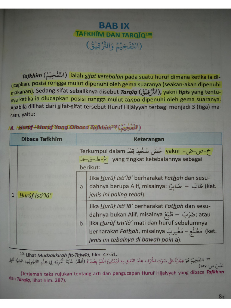 Tafkhim Dan Tarqiq | PDF
