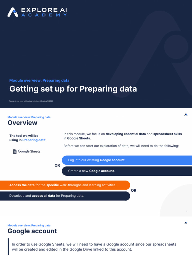 Getting Set Up For Preparing Data (Slides) | PDF | Computer File | Login