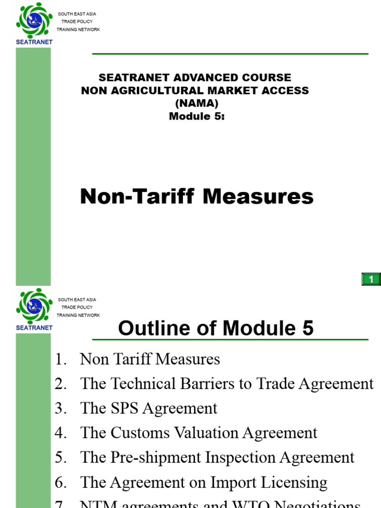 Non-Tariff Measures in Trade Policy | PDF | Non Tariff Barriers To ...