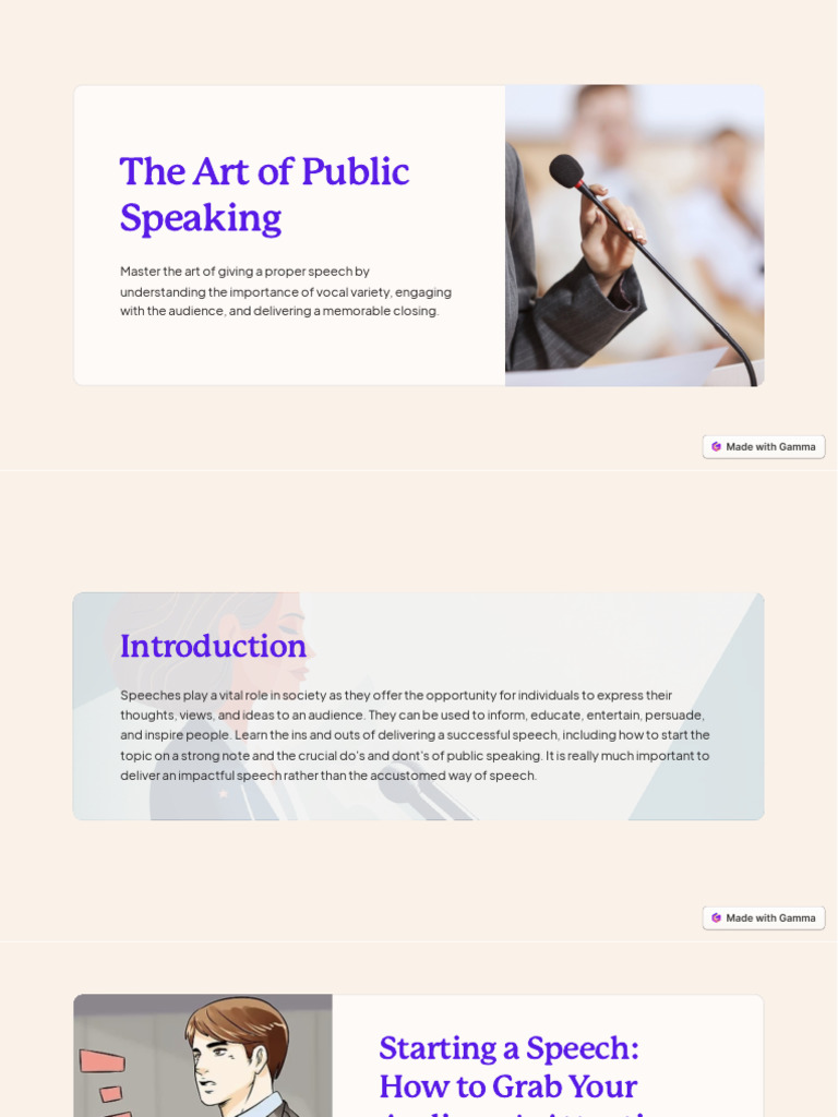 Master Public Speaking Techniques | PDF | Public Speaking | Speech