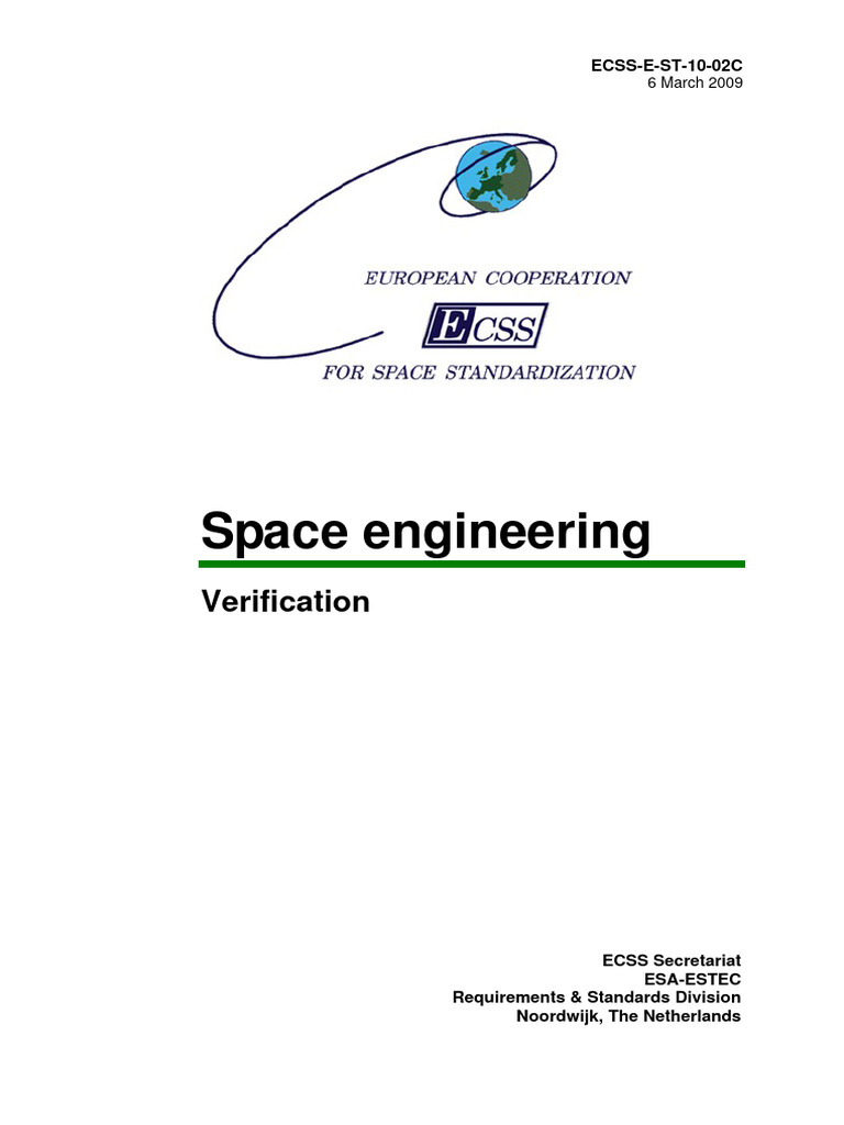 ECSS-E-ST-10-02C Verification Standard | PDF | Verification And ...