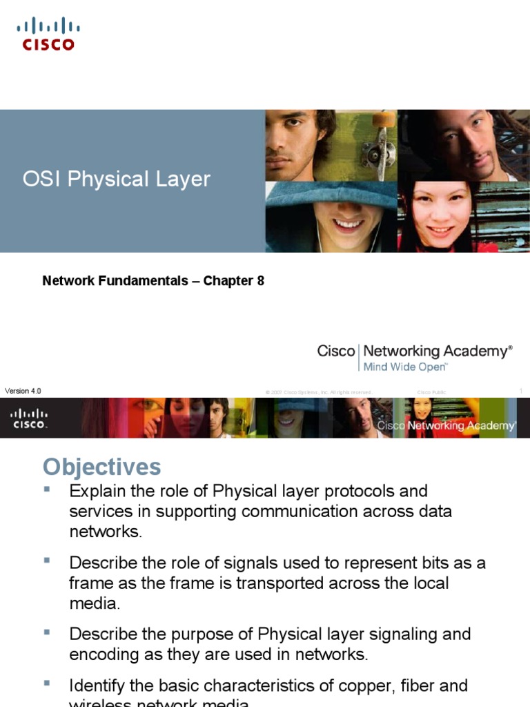 OSI Physical Layer: Network Fundamentals - Chapter 8 | PDF