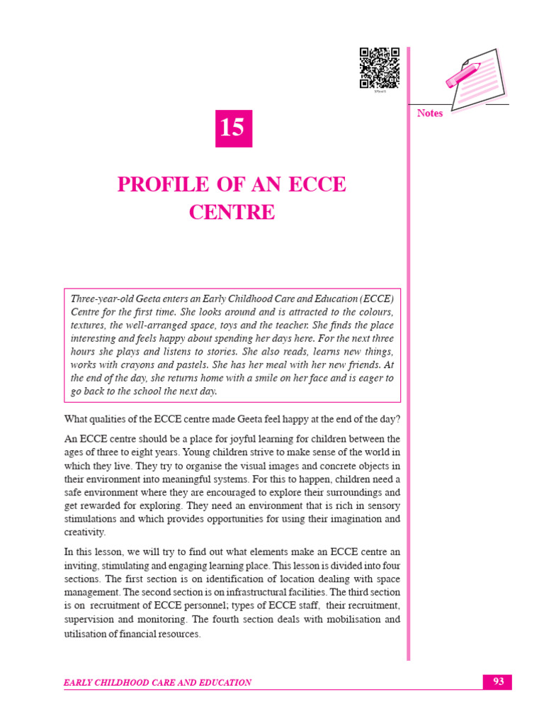 Essentials of ECCE Centre Design | PDF | Preschool | Hygiene