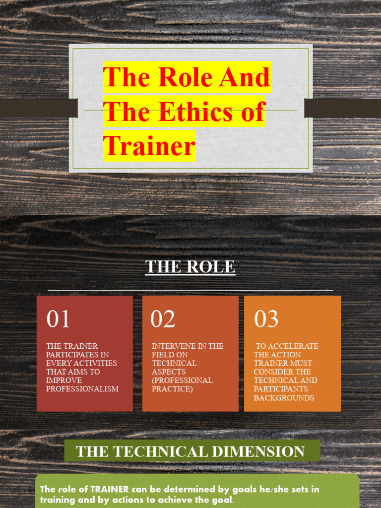 Ethics and Role of Professional Trainers | PDF | Social Psychology ...