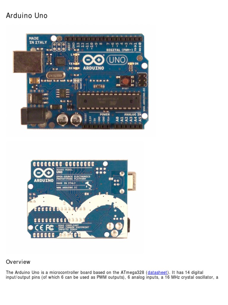 Datasheet Arduino Uno | Arduino | Areas Of Computer Science