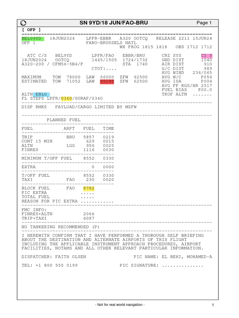 Flight Dispatch Report | PDF | Visual Flight Rules | Aviation