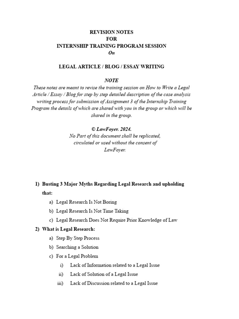 Legal Article - Blog - Essay Writing Short Notes | PDF | Citation ...