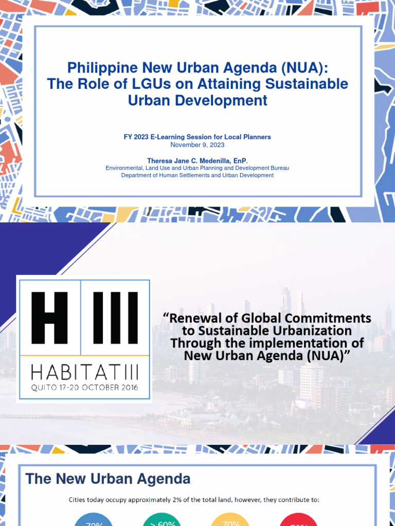 3 DHSUD Philippine New Urban Agenda | PDF | Governance | Sustainable City
