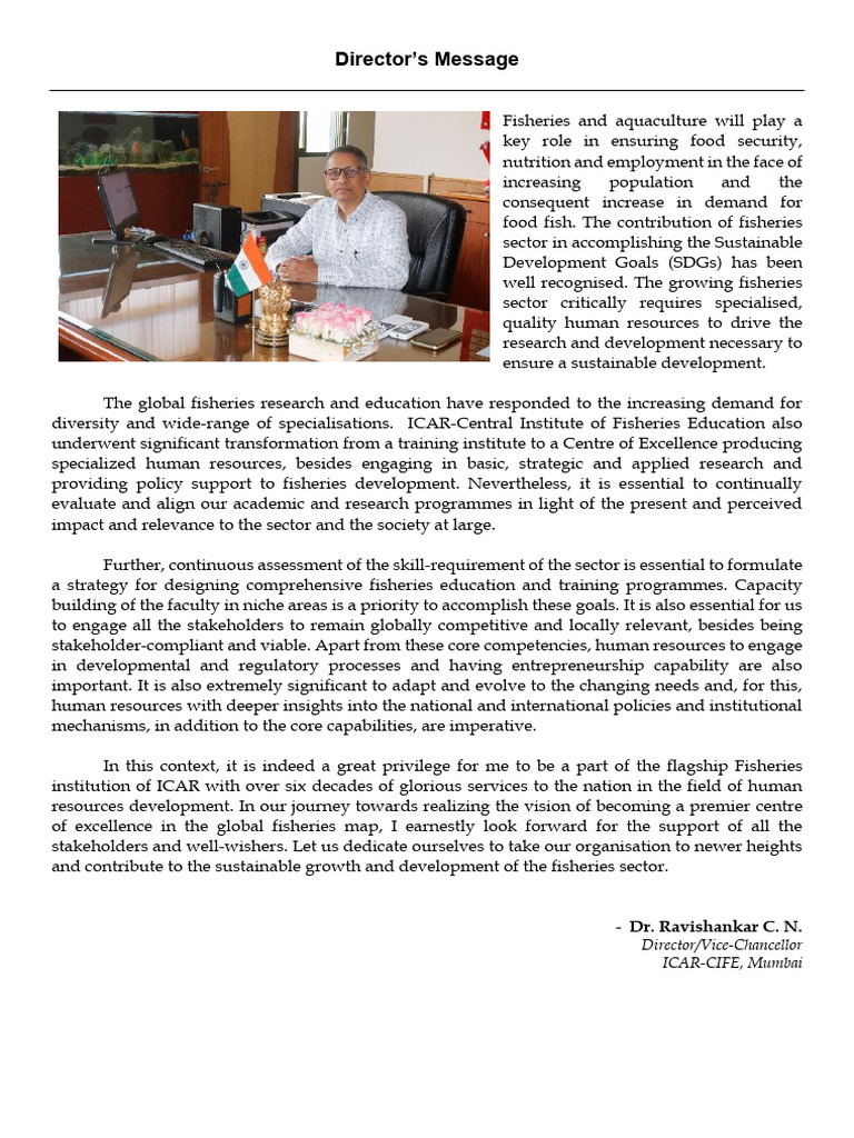 Director Message 13 Jan 2022 | PDF | Sustainability | Sustainable ...