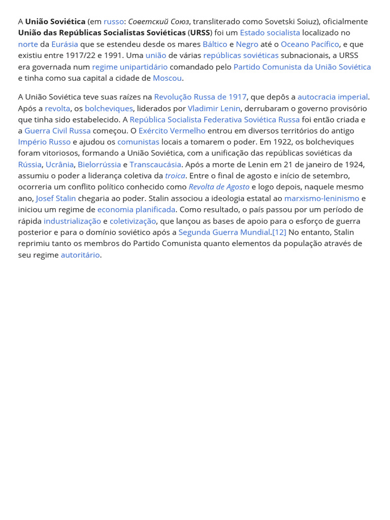 Sigla da União Soviética: URSS | PDF | História