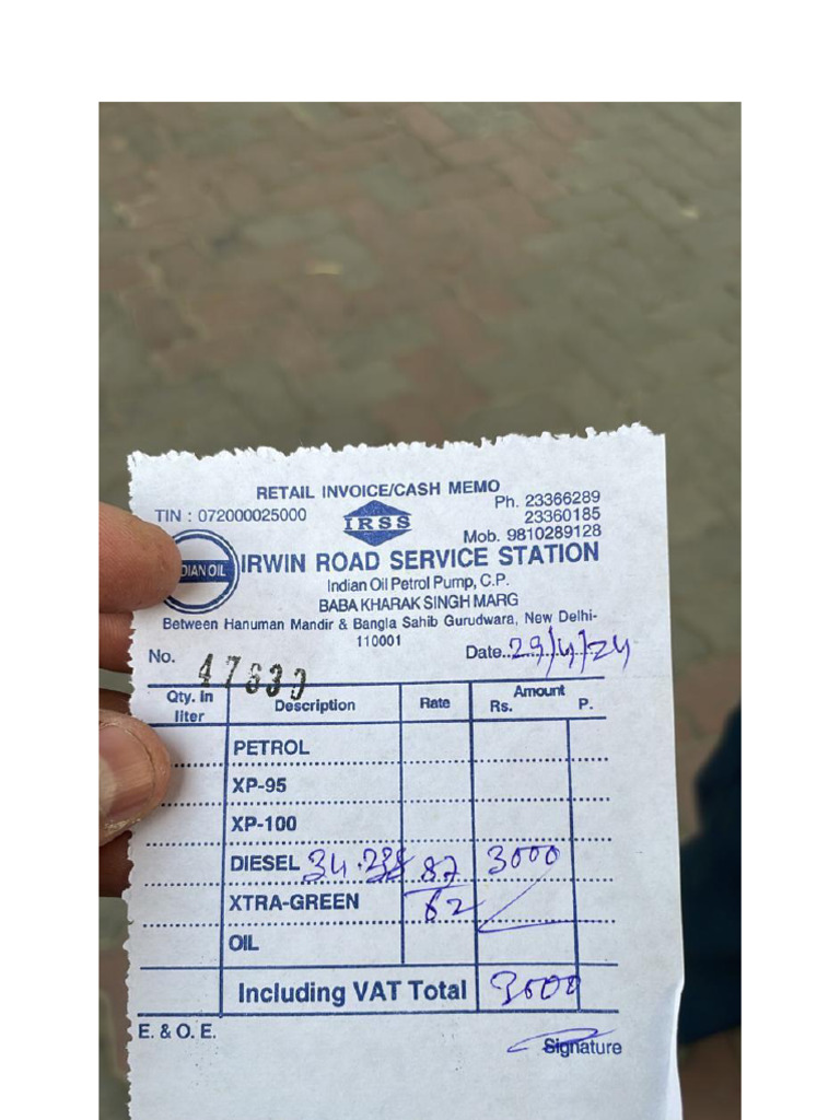 Diesel Bill 1 | PDF