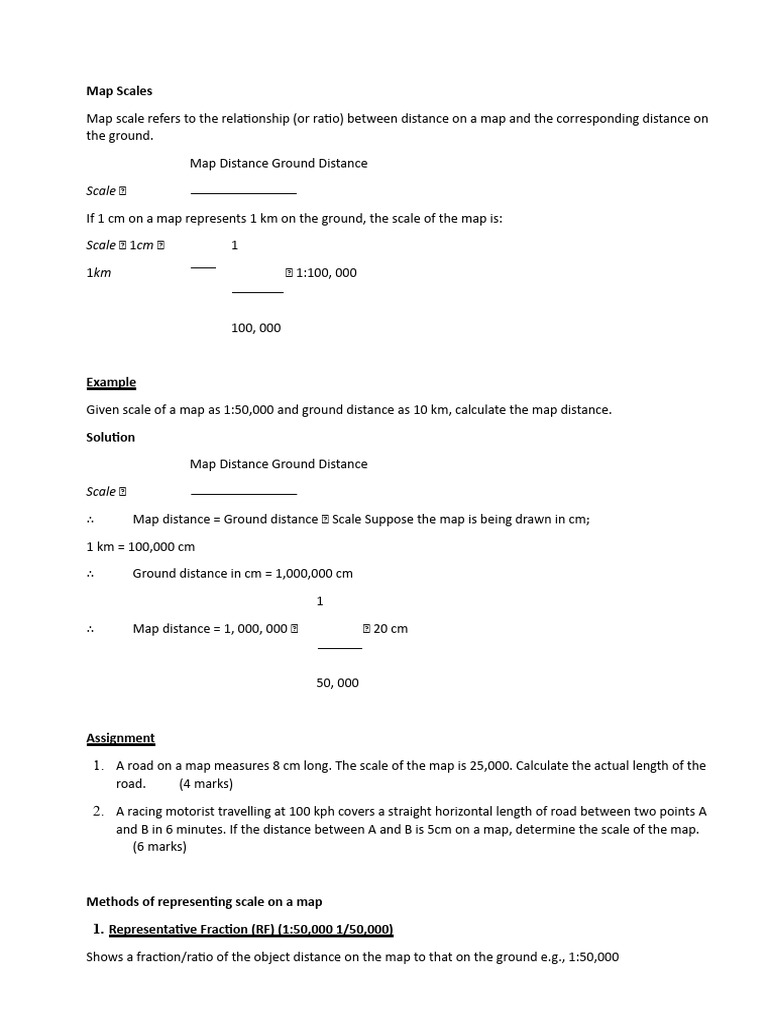 Understanding Map Scales and Calculations | PDF | Map | Accuracy And ...