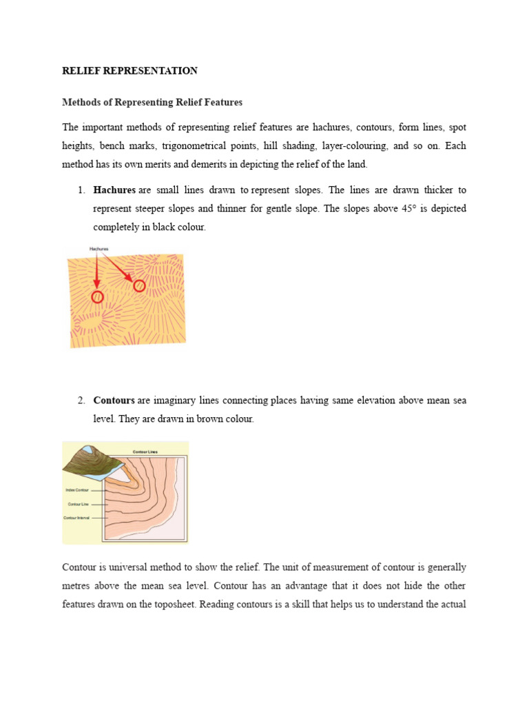 Relief Representation | Download Free PDF | Contour Line | Valley