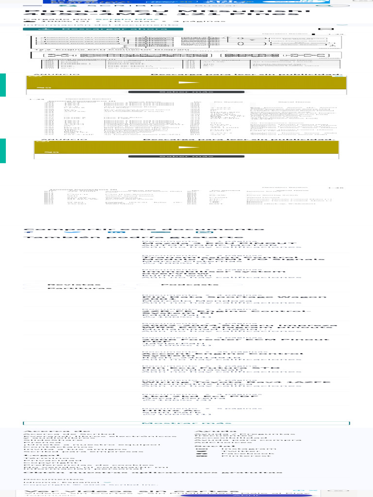 Pinout ECU Mitsubishi 4D56 y 4M41 | PDF | Tecnología