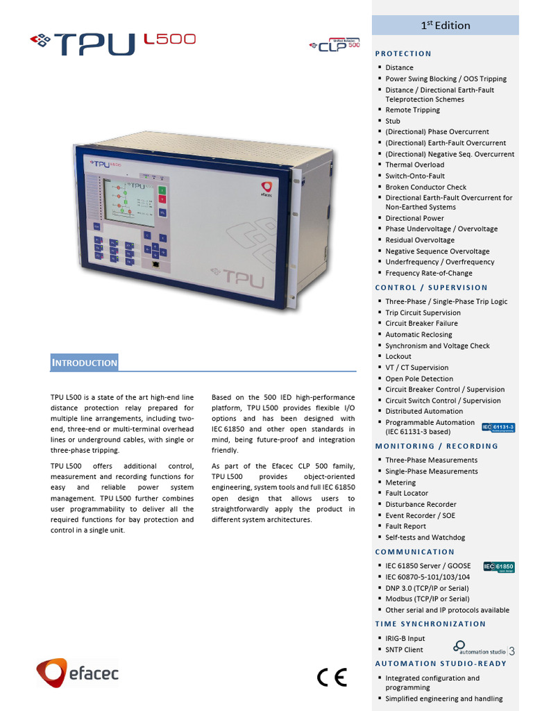 TDSC Tpu-L-500 en | PDF | Alternating Current | Sampling (Signal ...