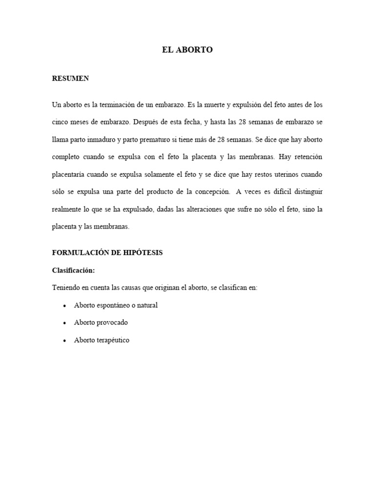 El aborto pdf aborto aborto espont neo