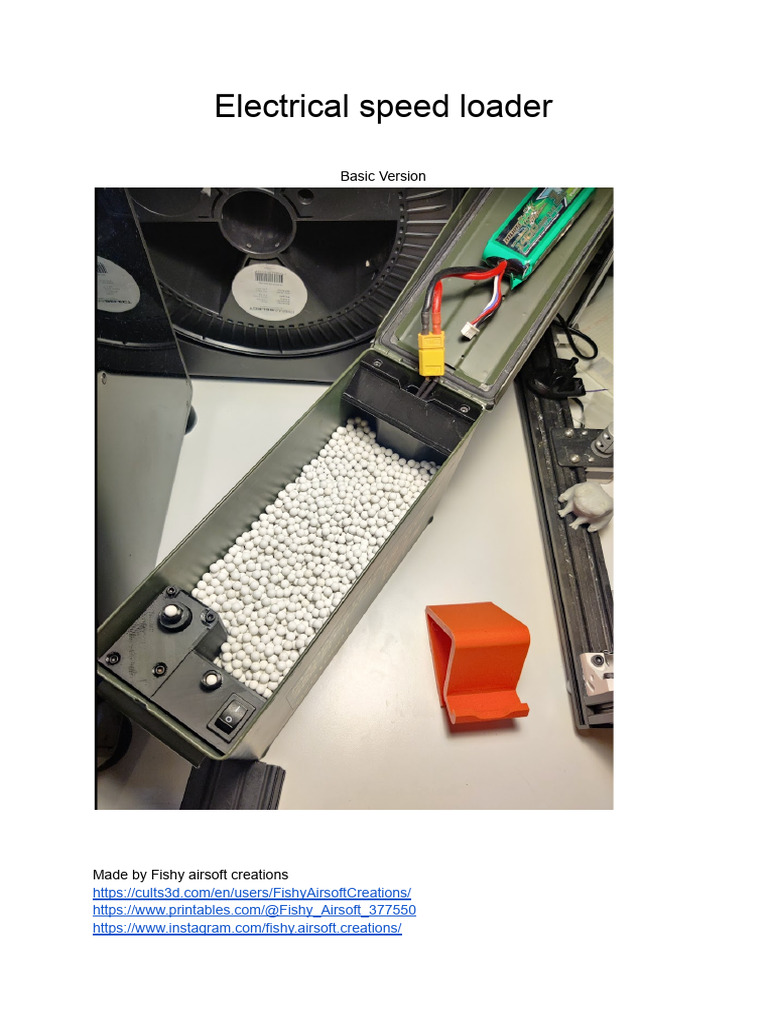 DIY Electric Airsoft Speed Loader Guide | PDF | Manufactured Goods ...