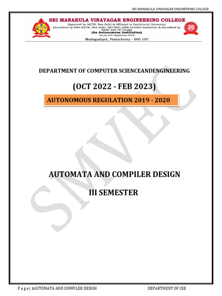 Unit 1 pdf automata theory regular expression
