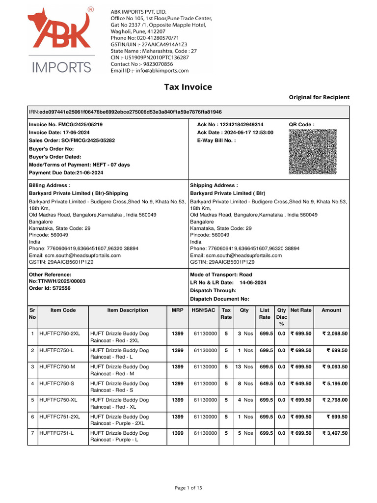 Tax Invoice: Original For Recipient | PDF | Invoice | Government Finances