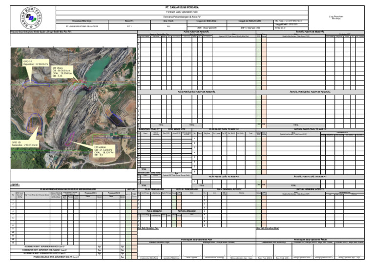 Form BPP-MIN-EnG-01-00 Formulir Daily Operation Plan (A3) | PDF