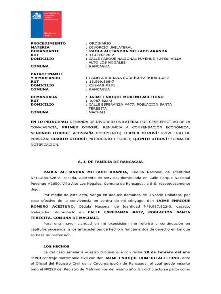Divorcio Unilateral Descargar Gratis Pdf Divorcio Matrimonio