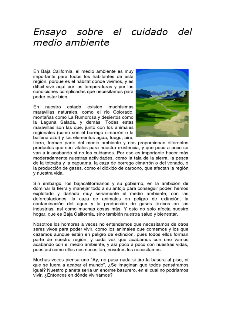 Cuidado del medio ambiente en Baja California | PDF | Entorno natural ...