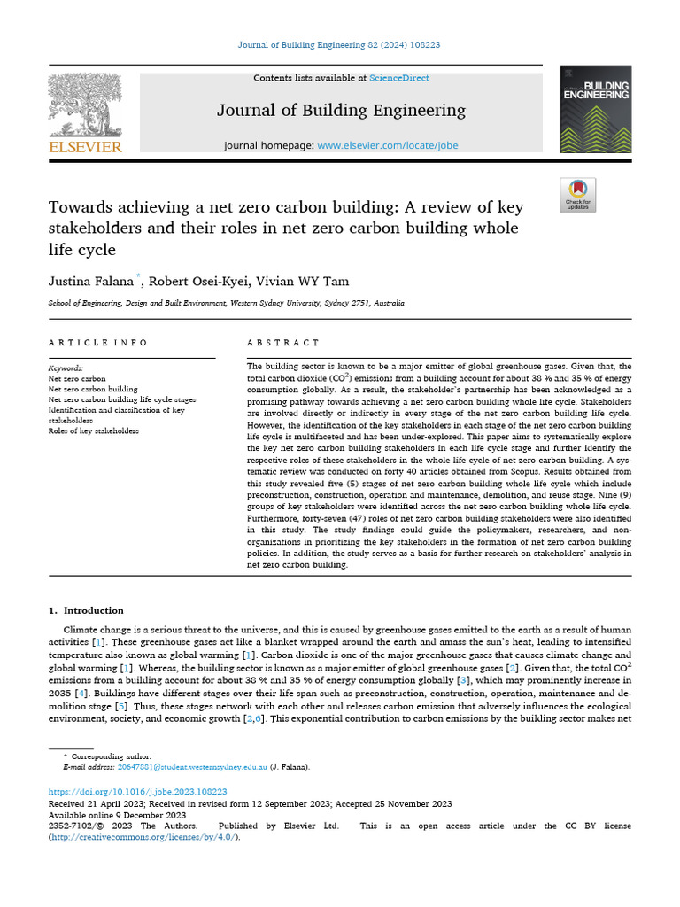 Key Stakeholders in Net Zero Carbon Buildings | PDF | Life Cycle ...