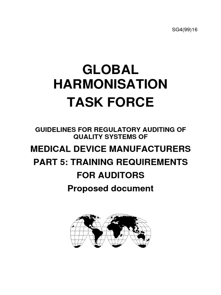 GHTF - SG4.N16-1999 (PD) Training Requirements For Auditors | PDF ...