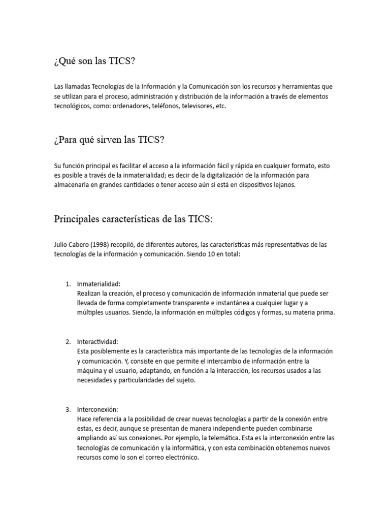 Qué Son Las TICS | PDF | Tecnología de información y comunicaciones ...