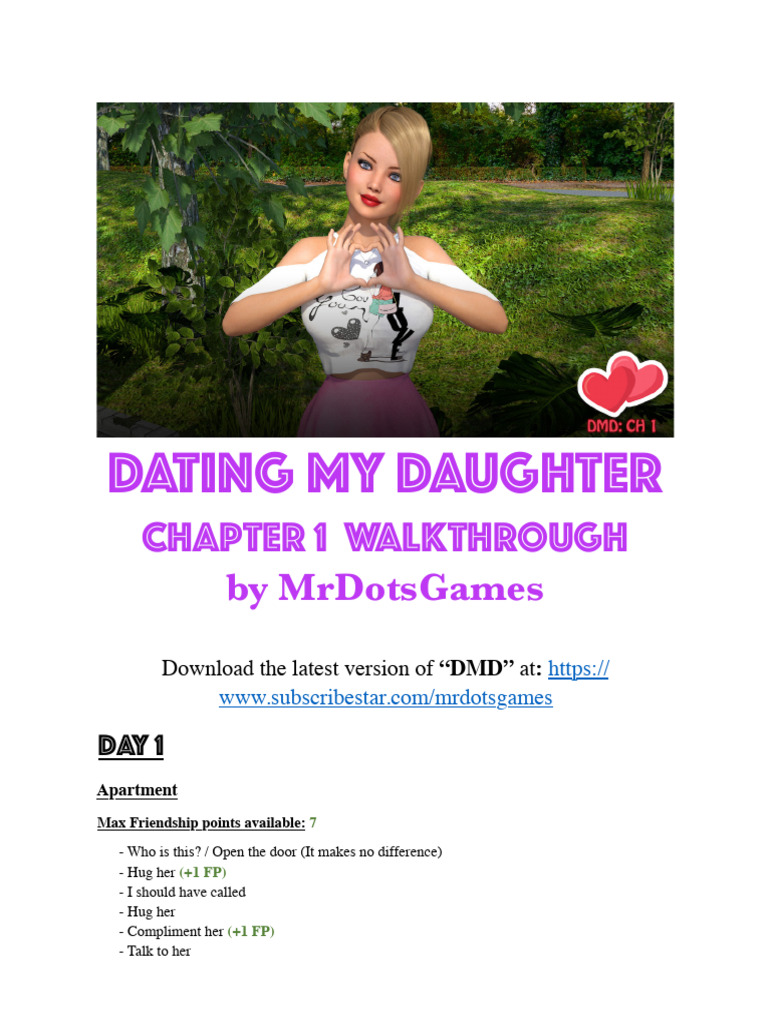 Dating My Daughter: Chapter 1 Guide | PDF | Kiss