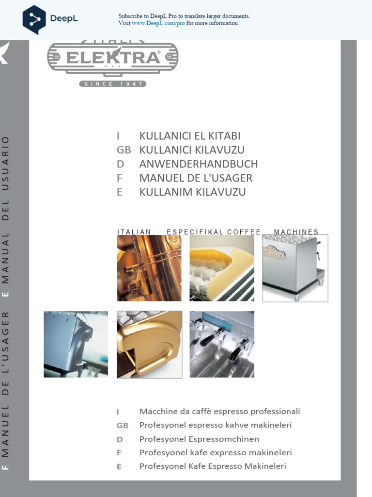 Professional - Espresso - Coffee - Machines TR | PDF
