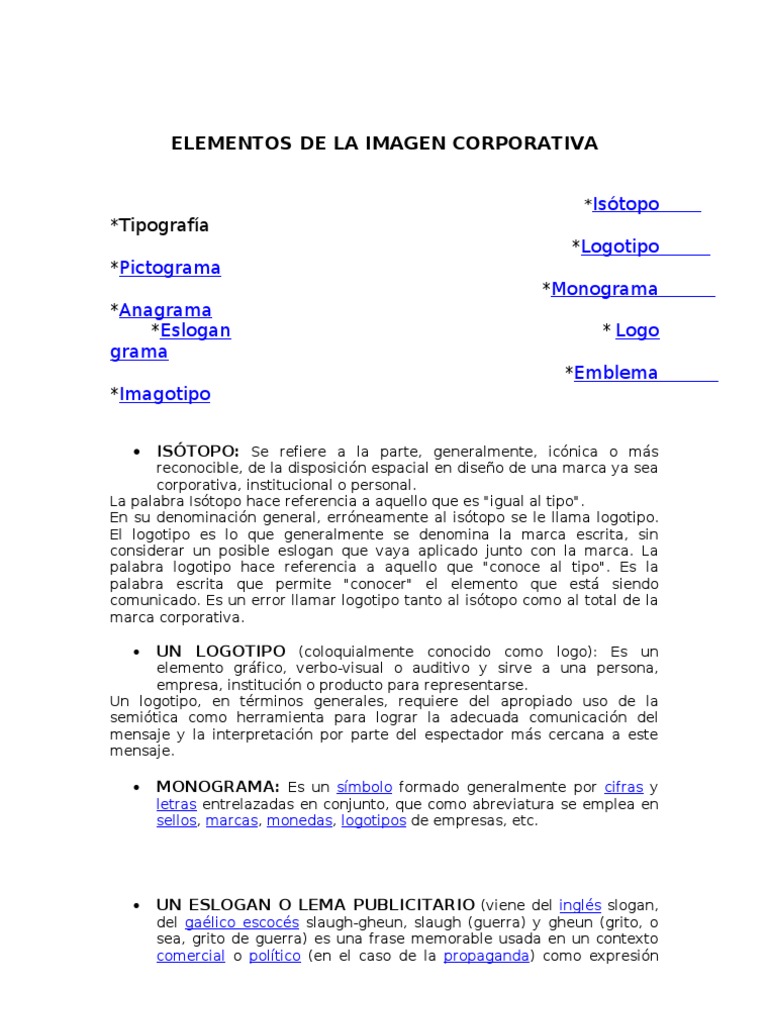 Elementos de la imagen corporativa pdf