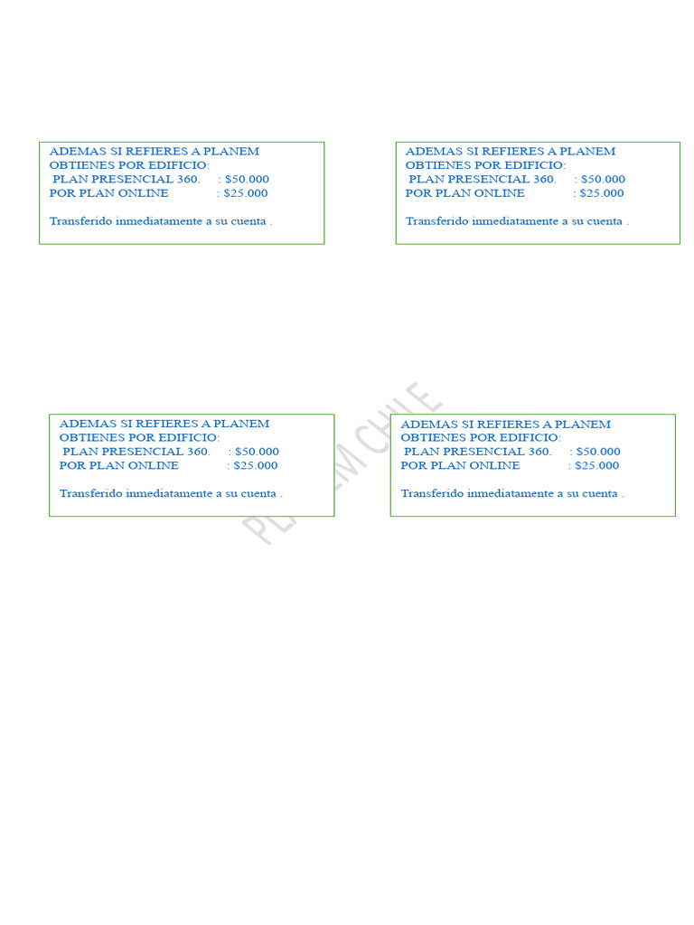 Comisiones por Referir a Planem | PDF | Finanzas y dinero