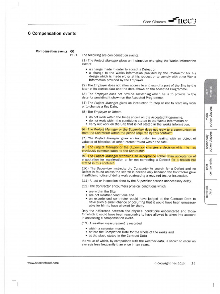 NEC 3 Engineering and Construction Contract - Grupo 4 | PDF | Business