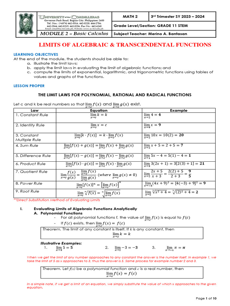 Module 2 | PDF | Function (Mathematics) | Polynomial