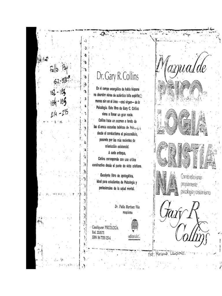 Manual Psicologia Cristiana Gary R Collins 1 | PDF