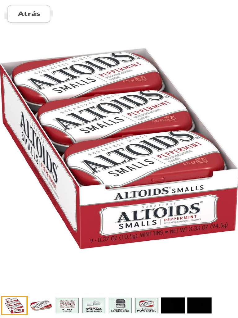 Sugar-Free Altoids Peppermint Mints | PDF | Candy | Sugar Confectionery