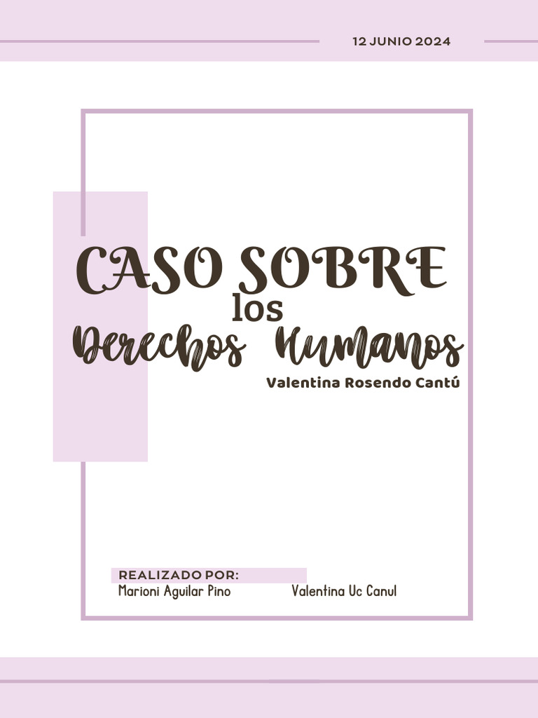Caso Derechos Humanos | PDF | Violación | Tortura