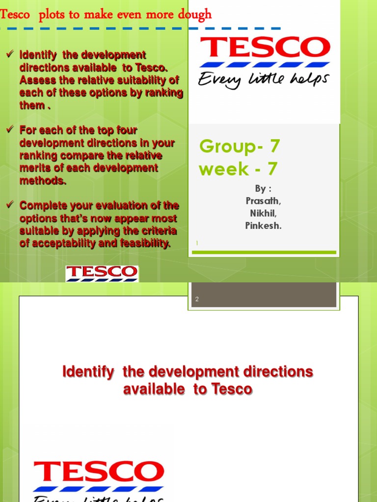 Tesco ppt Strategic Management Tesco