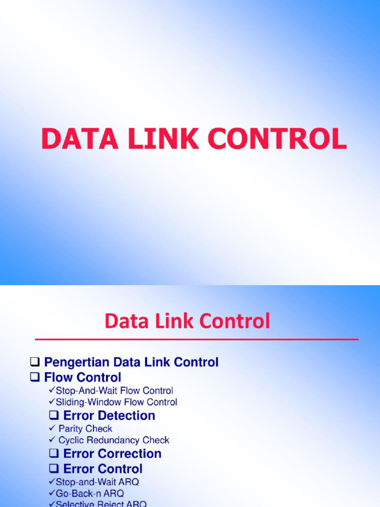 Data Link Control | PDF