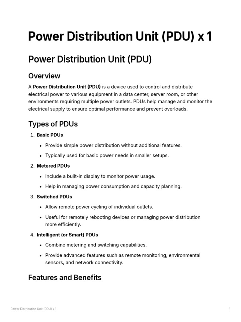 Data Center Power Distribution Units | PDF | Data Center | Computing